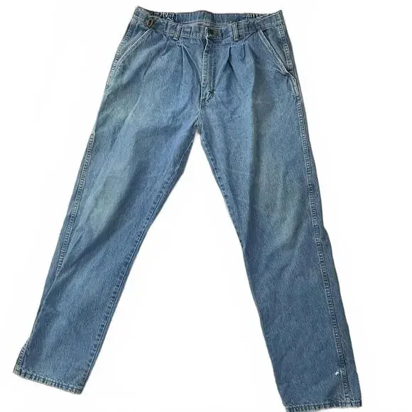 Vintage Wrangler Jeans 36x32 Made in USA Cowboy Cut – Distressed with Flaw - Picture 1 of 9